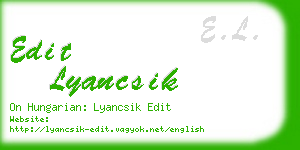 edit lyancsik business card